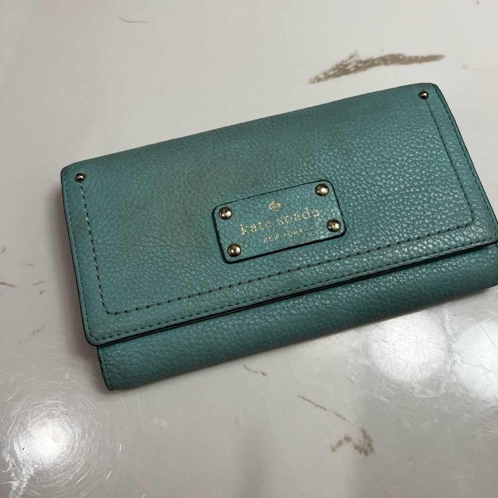 Kate Spade Light Blue Wallet used project wallet